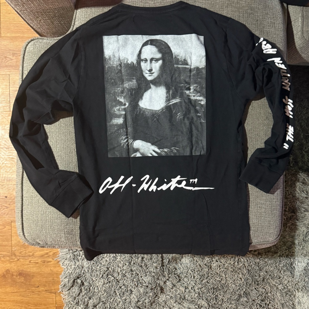 Off-White Black Tee with Main Label
